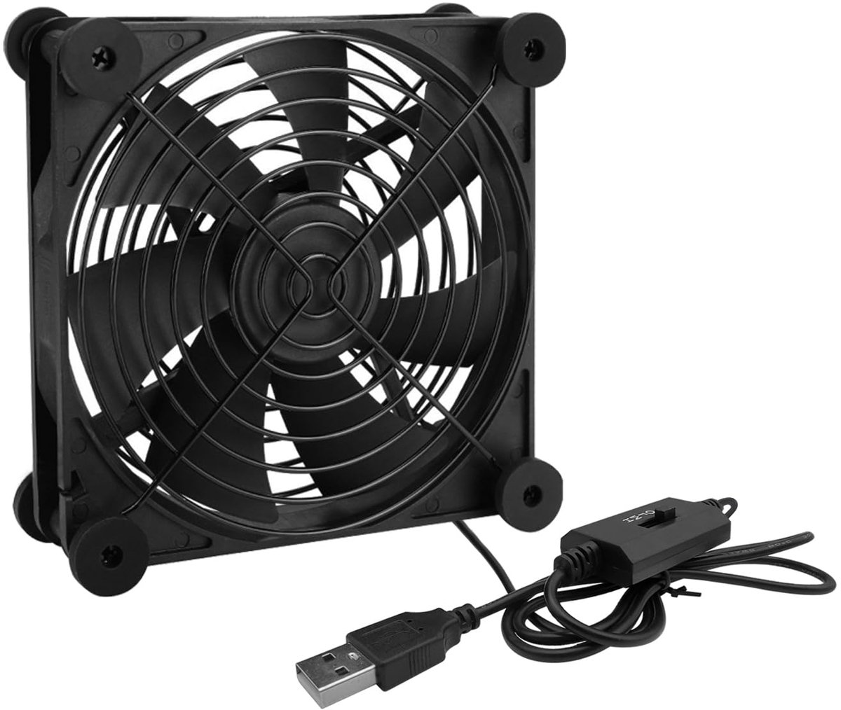 120mm USB Ventilator met 3 Snelheden - Stille Koeling voor PC, Laptop, Router en Elektronica