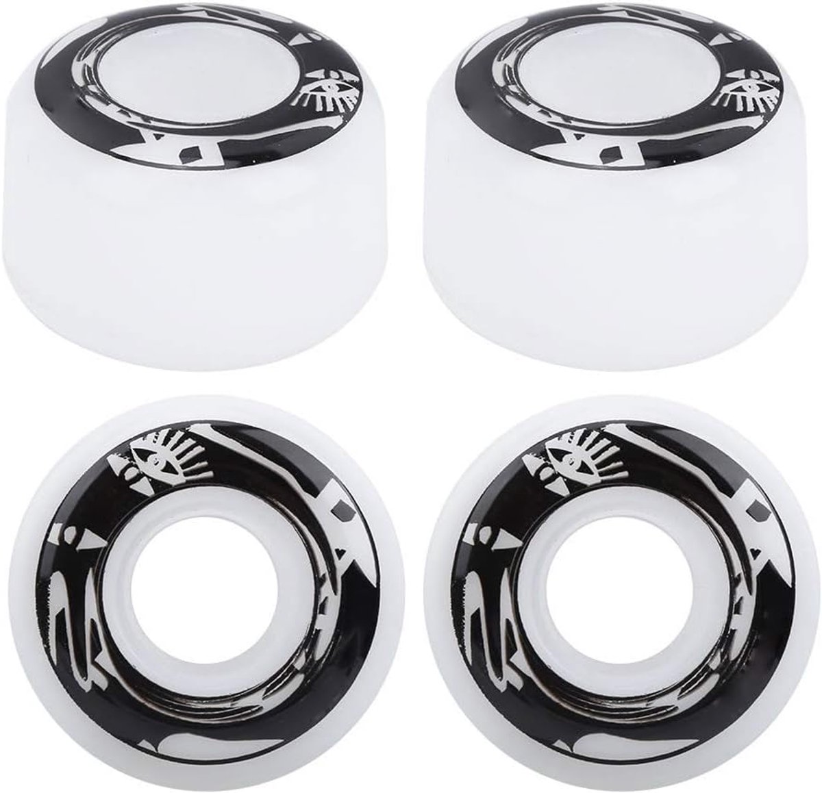 Set van 4 Skateboardwielen Hoge Elasticiteit PU Skateboard Accessoires