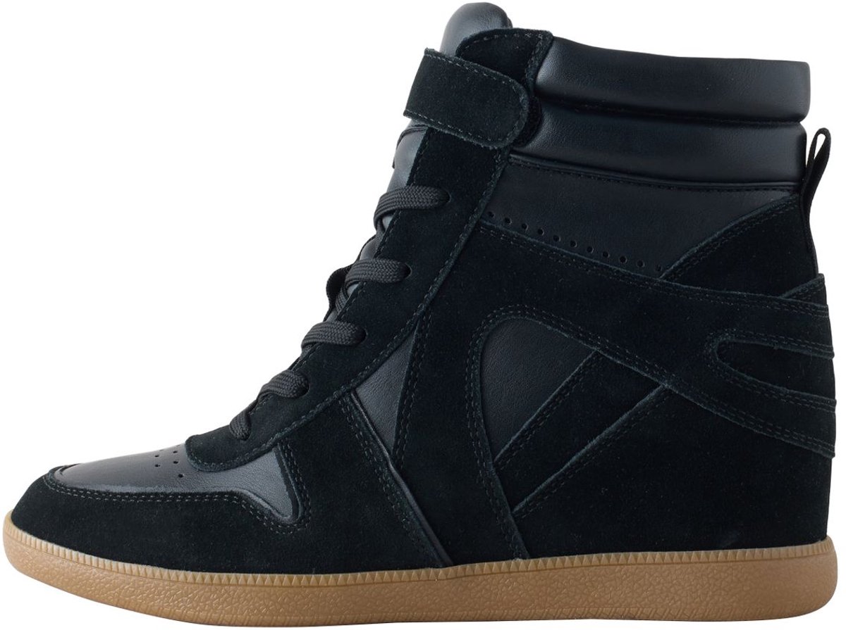 Next - Dames - Forever Comfort® sneakers met veters en sleehak - Zwart