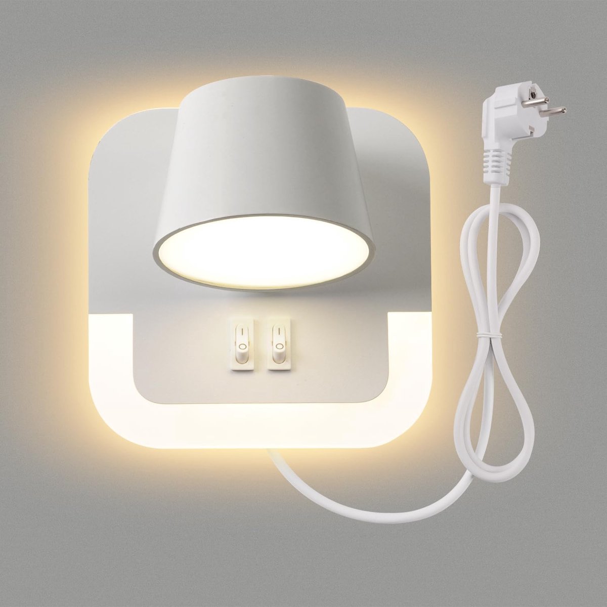 Verstelbare LED Wandlamp met Schakelaar voor Nachtkastje - Warm Wit Licht