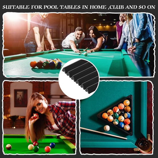 Rubberen Bumpers - Tafelkussens - Biljart Spelen - Zachte Textuur - 6 Stuks - Zwart — afbeelding 5