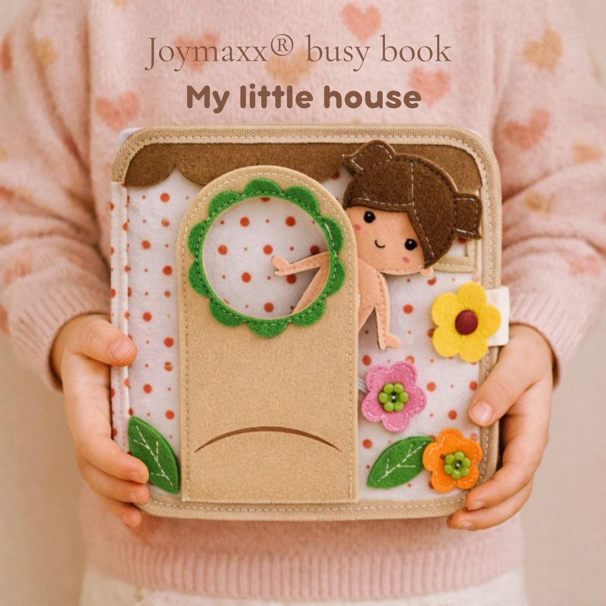 Joymaxx® Montessori Activiteitenboek Mijn Huisje - Busy Board Montessori Speelgoed 3-5 jaar - Speelgoed voor onderweg - Cadeau Meisje 4 jaar - Educatief Speelgoed voor in de auto — afbeelding 8