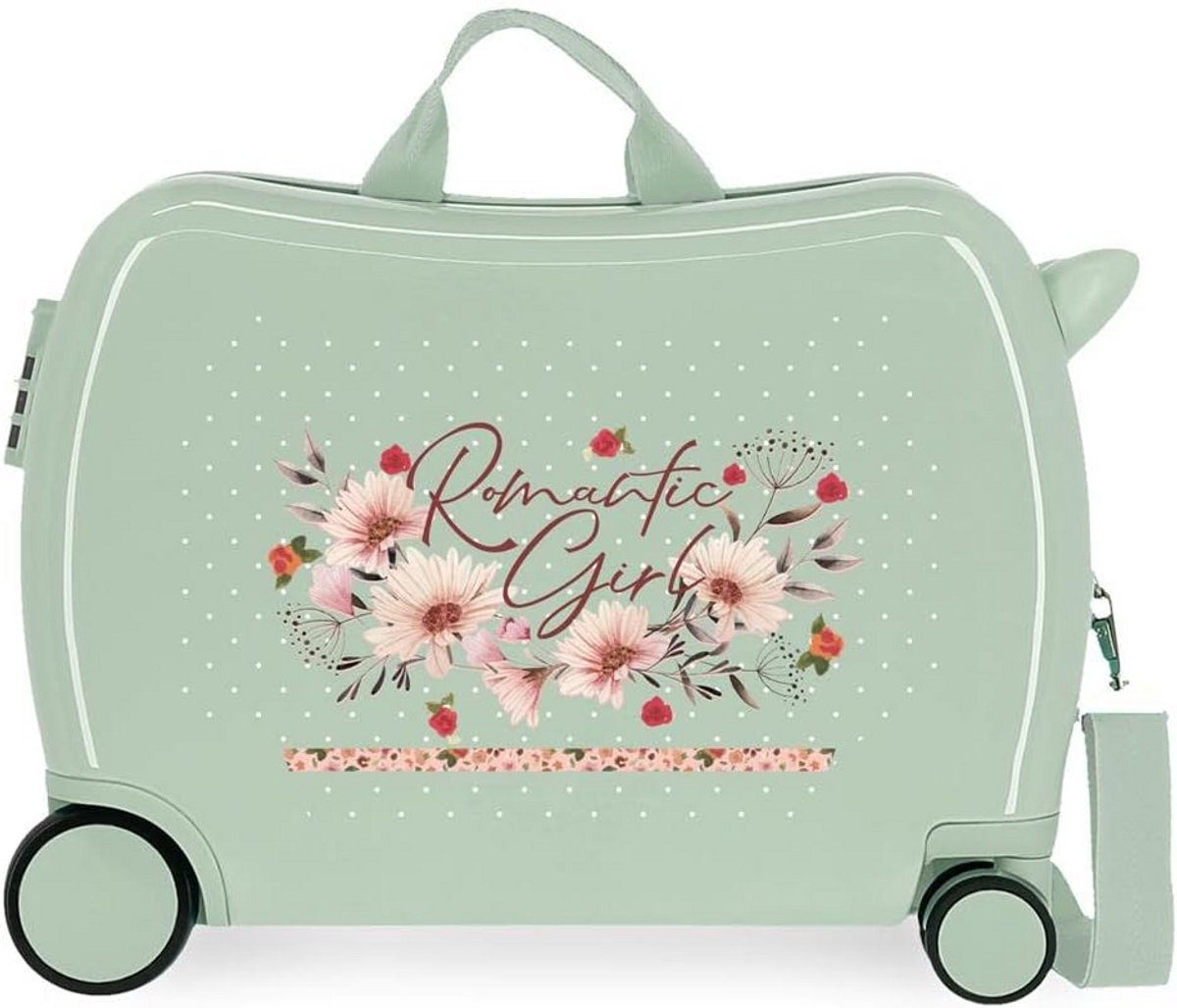 Kinderkoffer Meisjes Handbagage ABS Wielkoffer 34L Bloemenprint