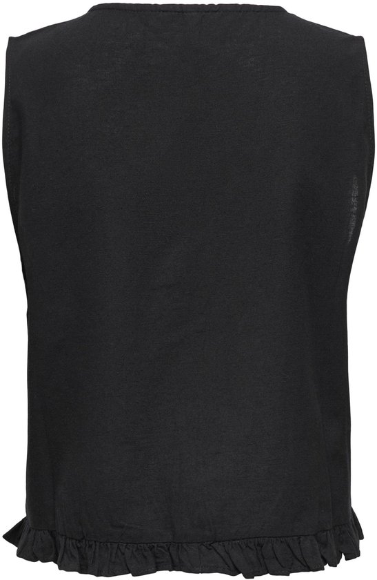 Only Gilet Onljakiri Linen S/l Emb Vest Ptm 15346503 Black Dames Maat - S