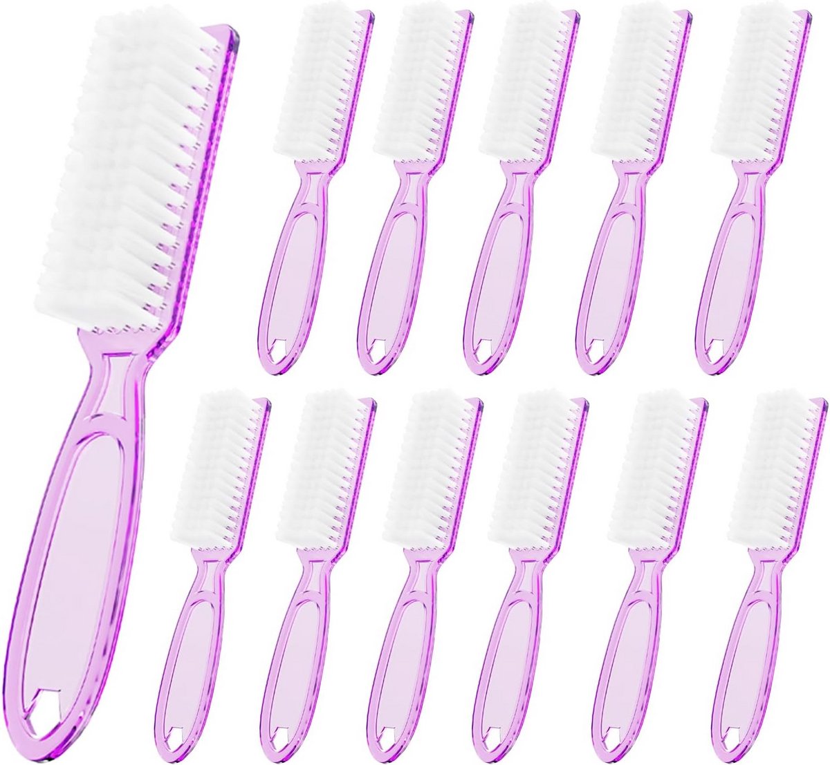Set van 12 Nagelschrobborstels voor Manicure en Pedicure