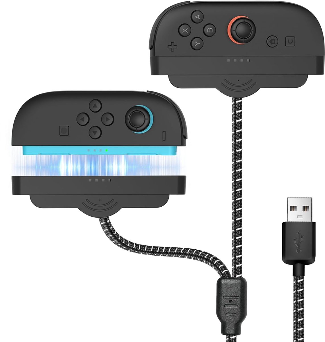 Oplaadkabel voor Switch 2 Joycon Controllers Snelle Oplader met Duurzame Nylon Laag