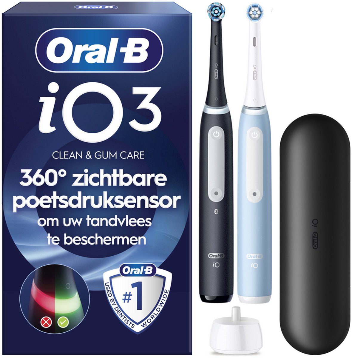 Oral-B iO 3 Elektrische Tandenborstel Duopack Zwart en Lichtblauw - Procter & Gamble - €118,50