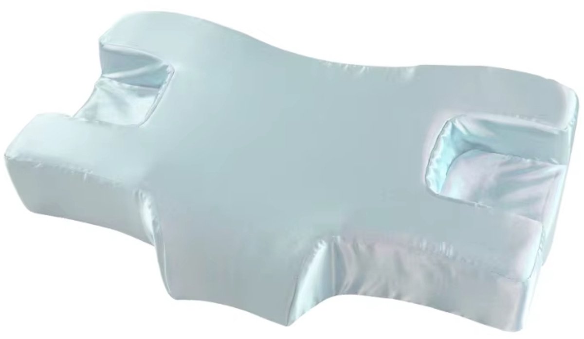 Orthopedisch Beauty Kussen – Anti-rimpel Kussen van Traagschuim, Drukt Niet op Gezicht, Langzaam Terugverend, Voor Nek en Gezicht, Spa, Salon en Hotelgebruik - Groen