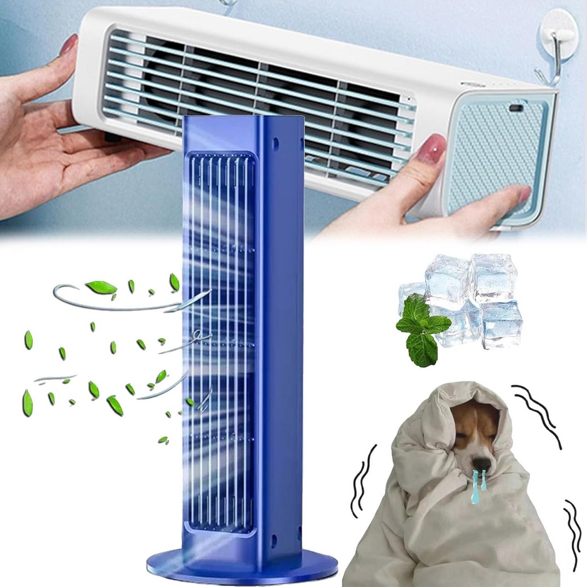 Draagbare Airconditioner met 3 Snelheden voor Binnen en Buiten