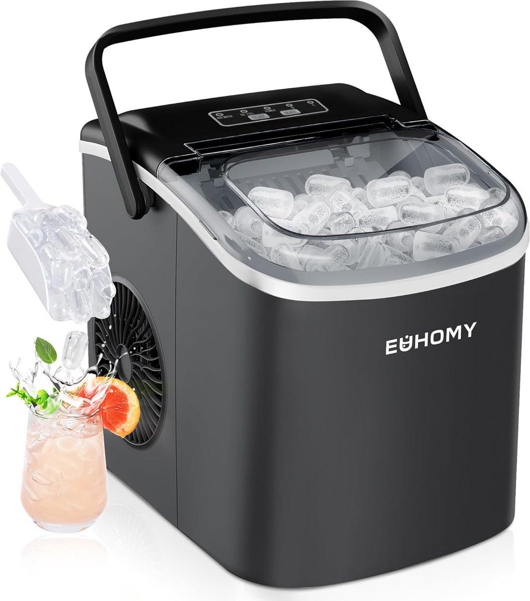 Draagbare IJsblokjesmachine voor Thuisgebruik - 12 kg/24 uur, Zelfreinigend