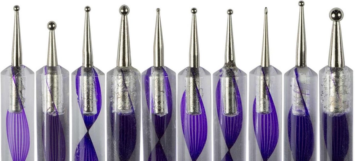 5 Delige Set Nagelboortools voor Dotting en Swirls Nail Art