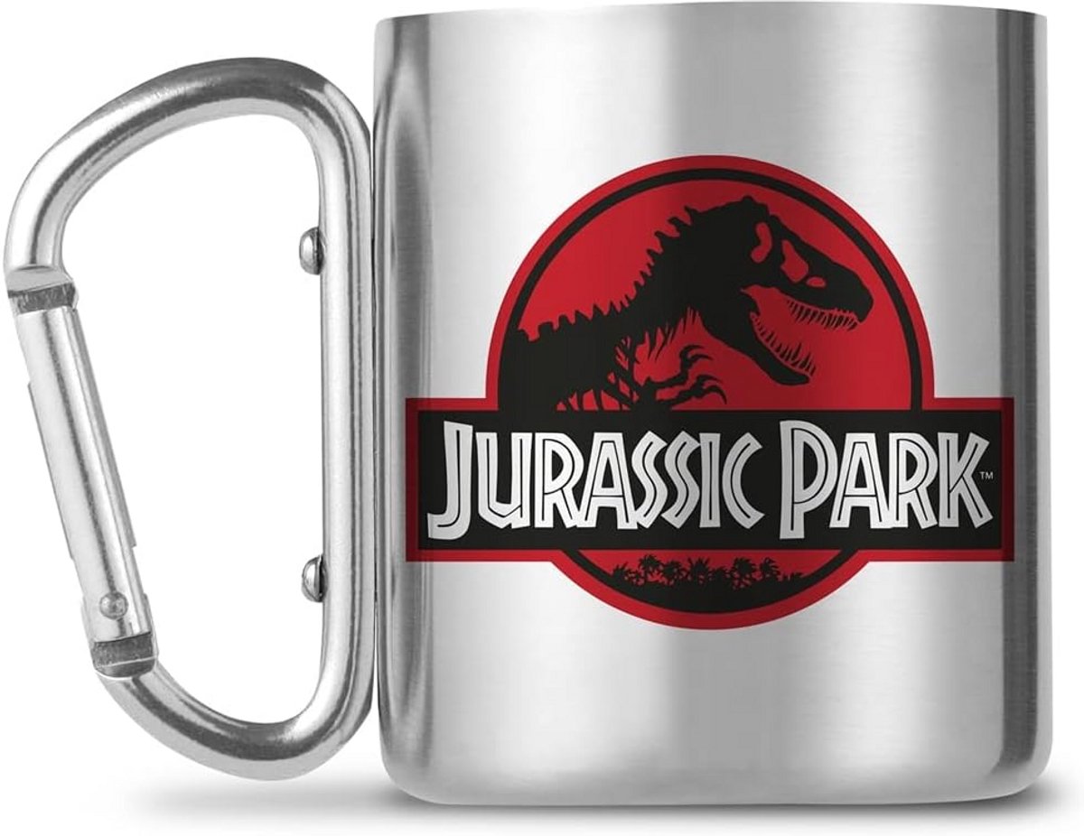 Jurassic Park Logo Karabijnhaak Mok - Offici cle Bevestiging