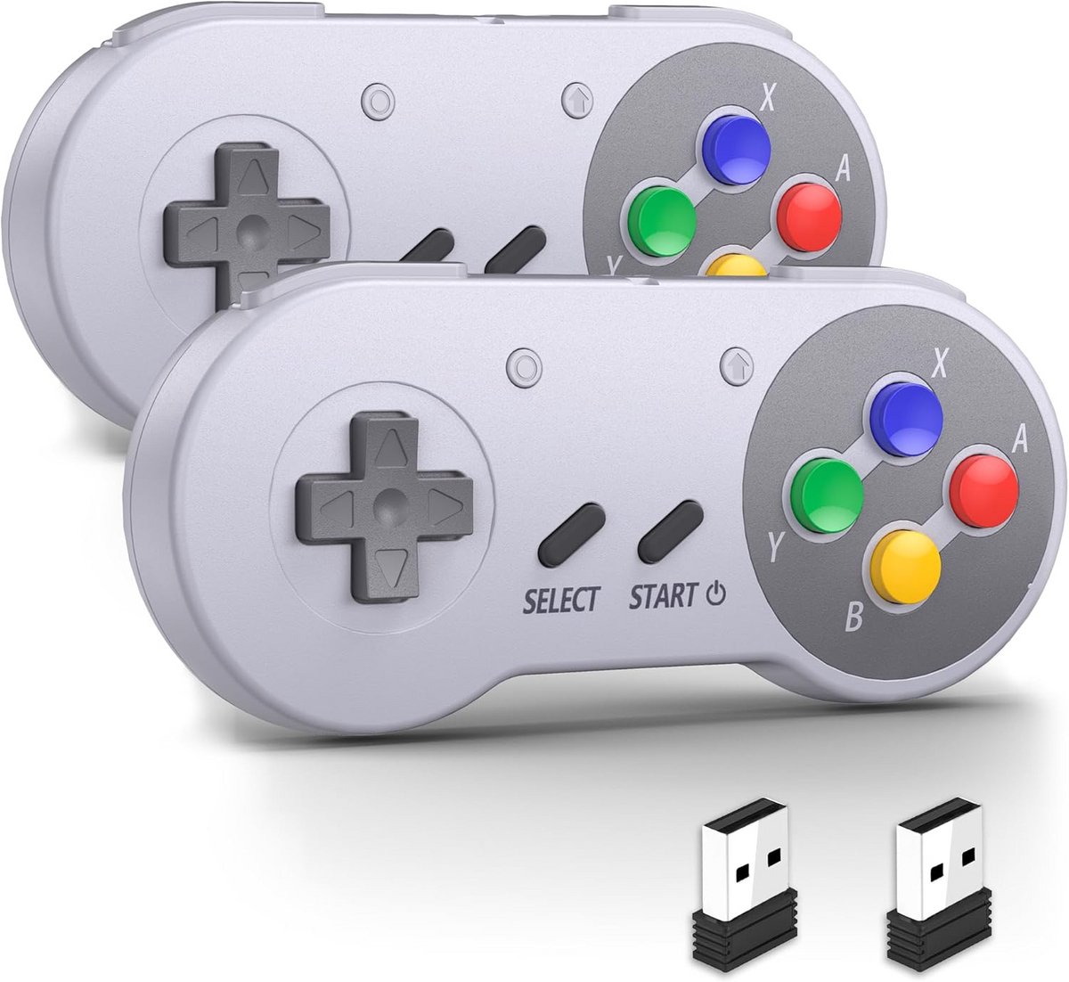 2 Draadloze SNES Controllers - 2.4GHz USB Ontvanger voor Switch, PC, Mac en Raspberry Pi