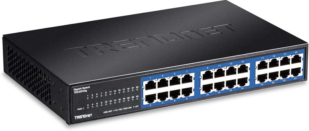 24-poorts Gigabit Switch - Energiezuinige Managed/Unmanaged Netwerkverdeler