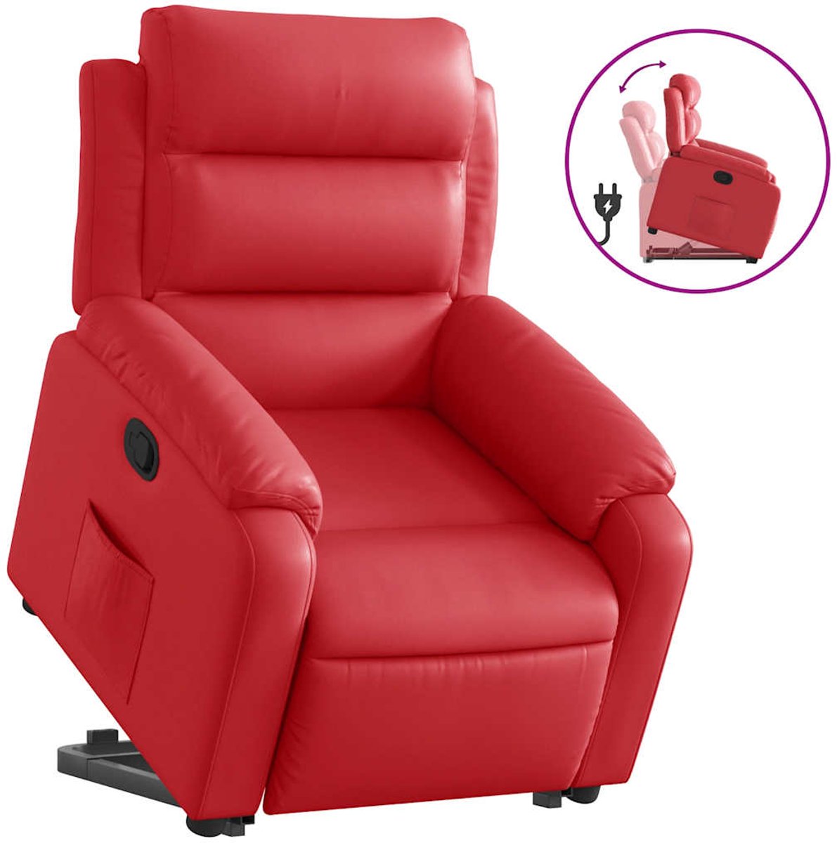 vidaXL Sta-op-stoel - kunstleer - rood