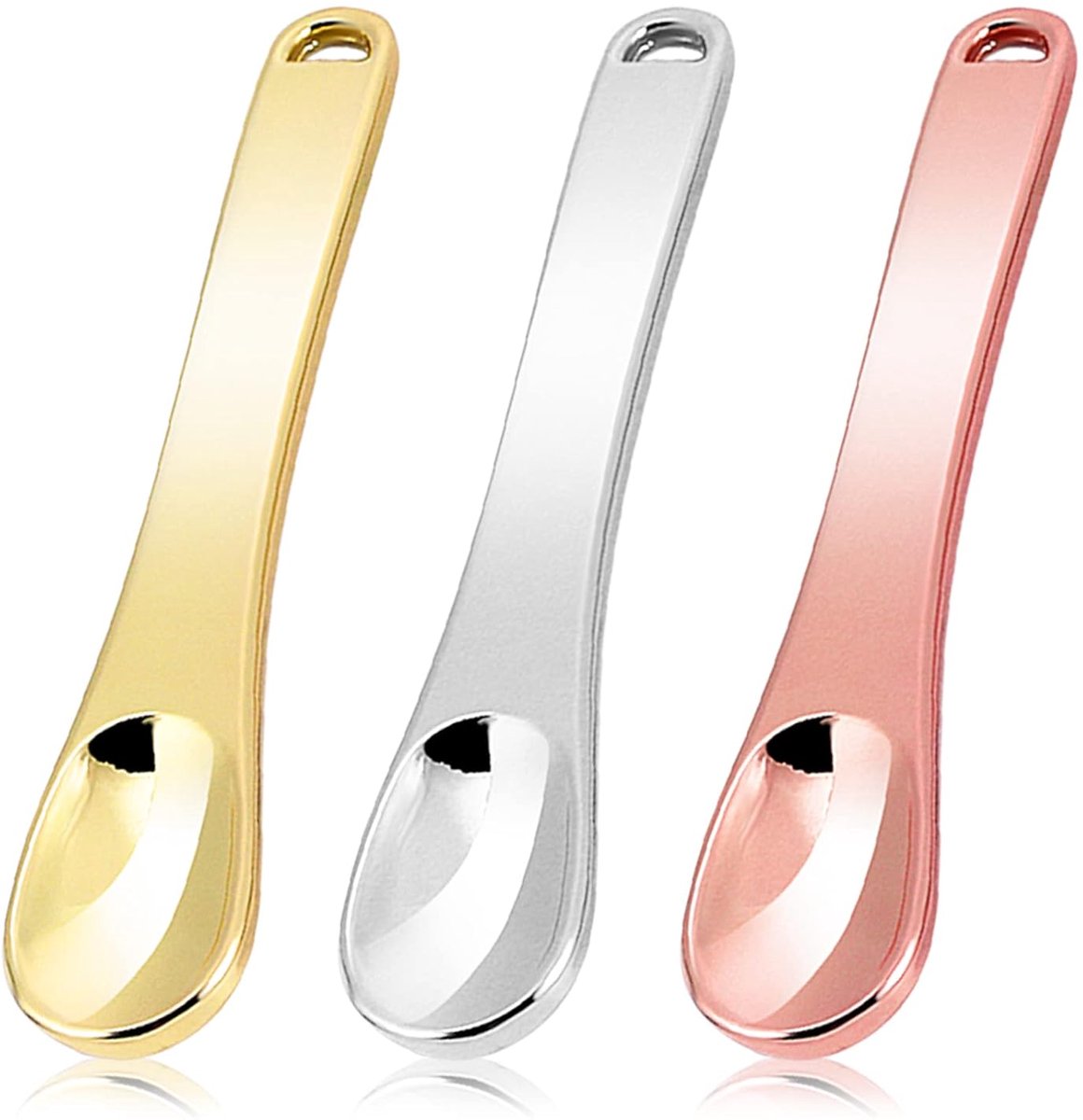 Cuhostki-3-Lepelset-Metaallepels-Lepel-Zilver-Roze-Goud-Multifunctioneel