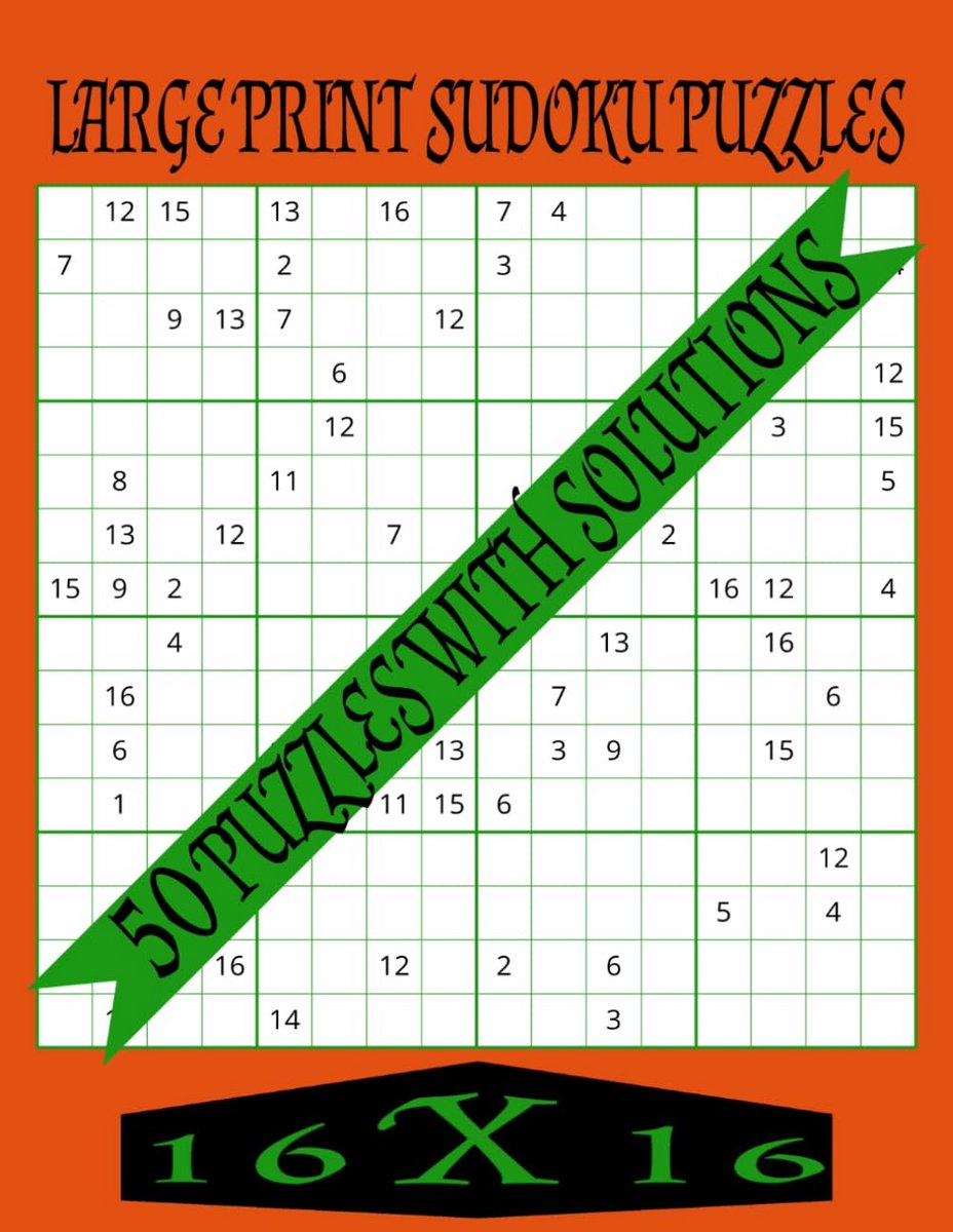 50 Uitdagende Sudoku Puzzels Groot Formaat Met Oplossingen