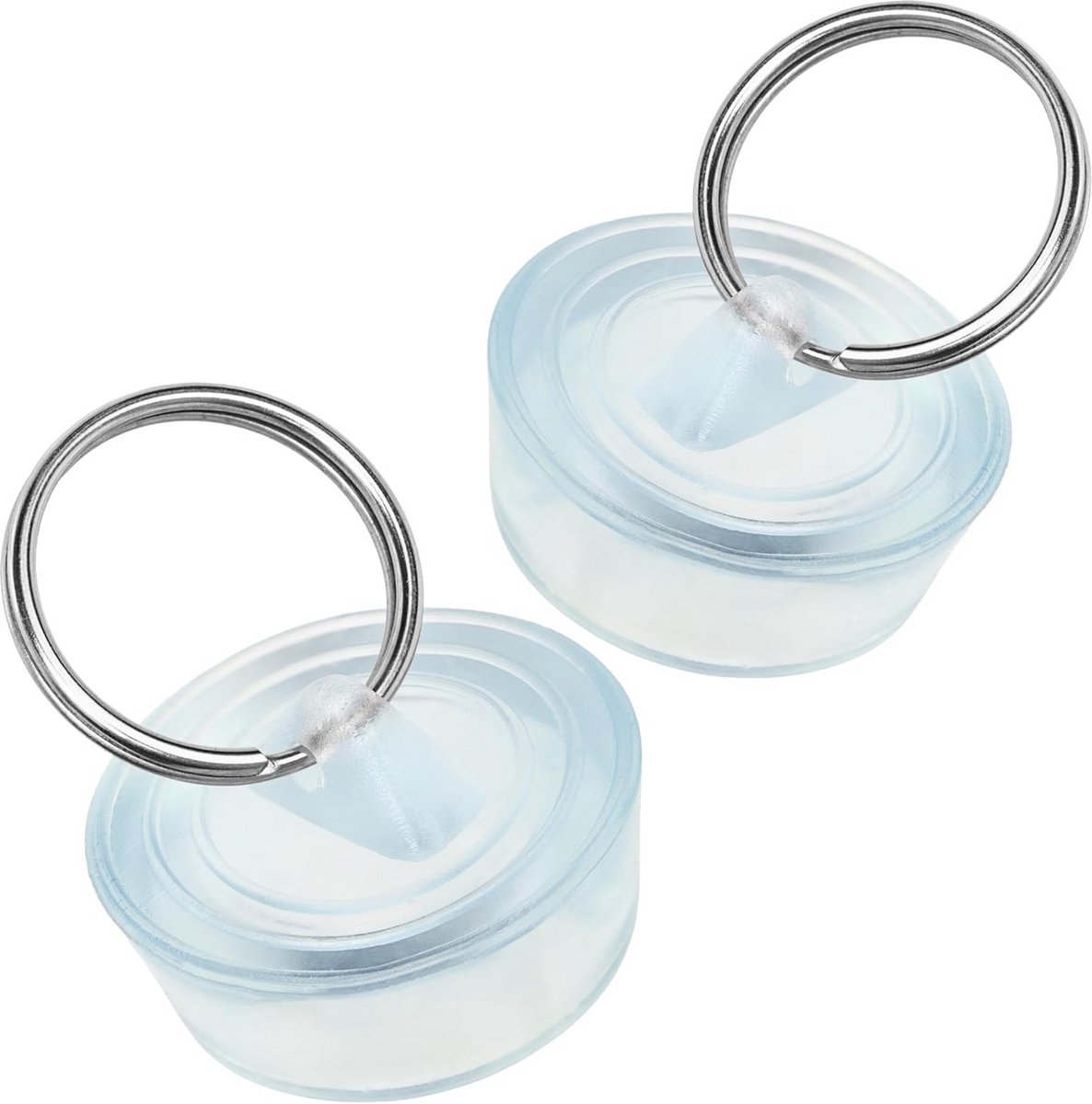 Universele Afvoerstop 2 Stuks Transparant PVC - Past op 29mm tot 33mm Afvoergat