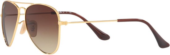 Unisex Zonnebril Montuur 52mm - Gouden Frame met Bruin Gradient Glazen van Merkloos — afbeelding 2