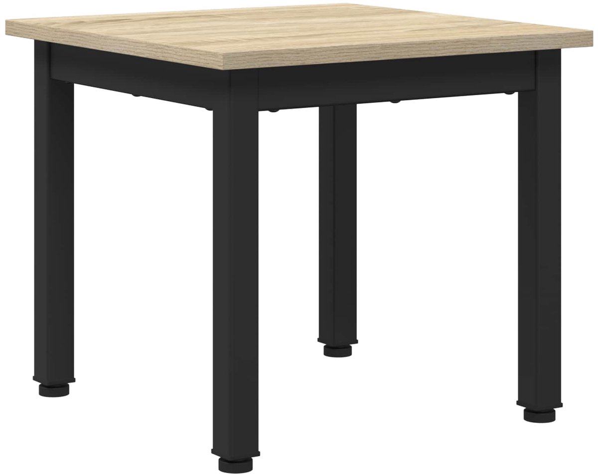 vidaXL Salontafel - Sonoma - Eiken - 40 - x - 40 - x - 36 - cm - Bewerkt - hout