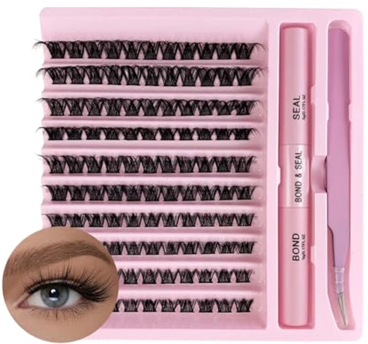 Wimperextensions Set - D-Curl Individuele Wimpers - 110 Stuks en Wimperkleber