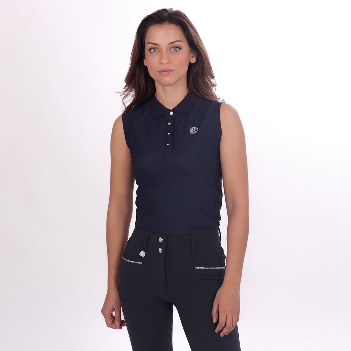 Britt Equestrian Polo Britt Equestrian Ss26 Mouwloos Donkerblauw - XS