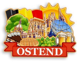 3D Koelkastmagneet Oostende België - Souvenir & Cadeau voor Reisliefhebbers