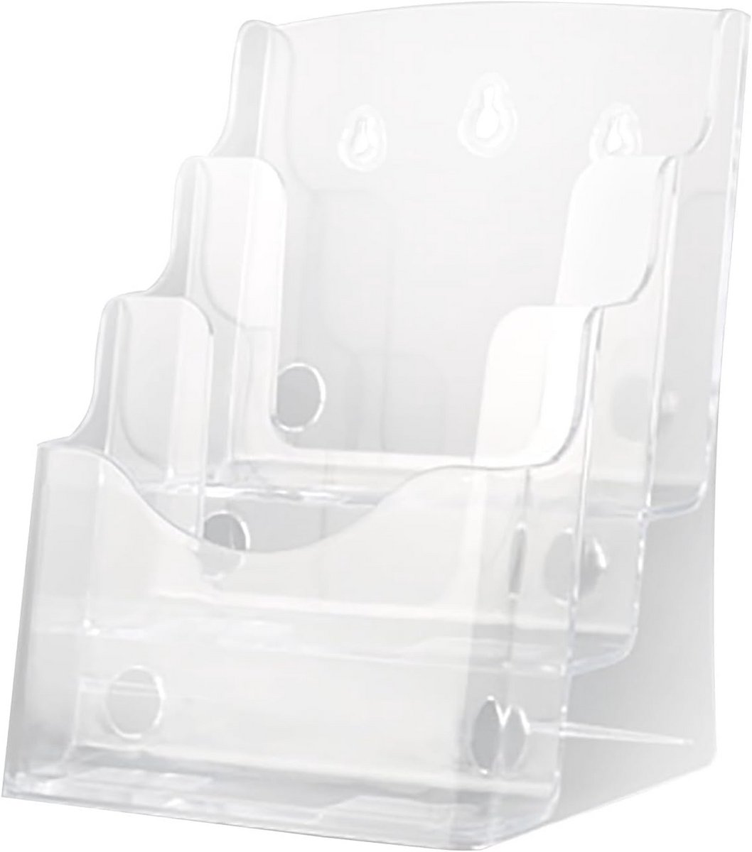 3-Vaks Folder Displaystandaard: Acryl Tafel- en Wandhouder voor A5 Documenten