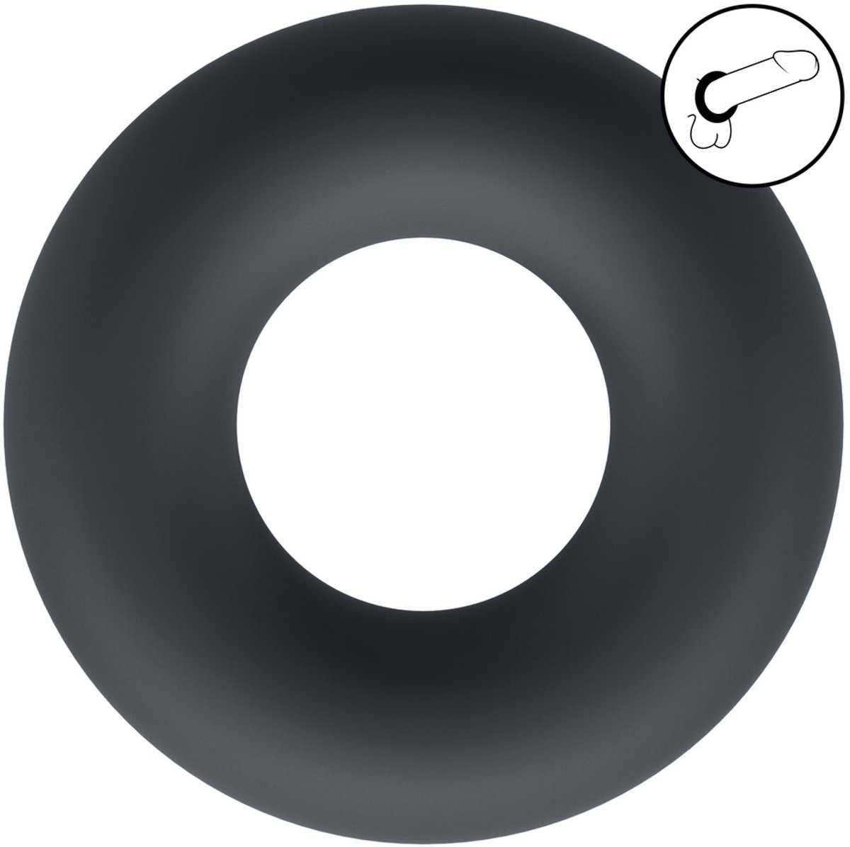 Liquid Silicone Cockring - S - Black