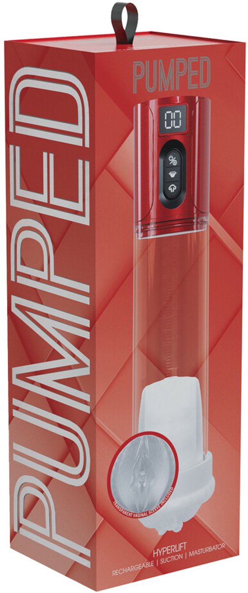 MaxLift - 6 Function Suction Masturbator Pump - Metallic Red