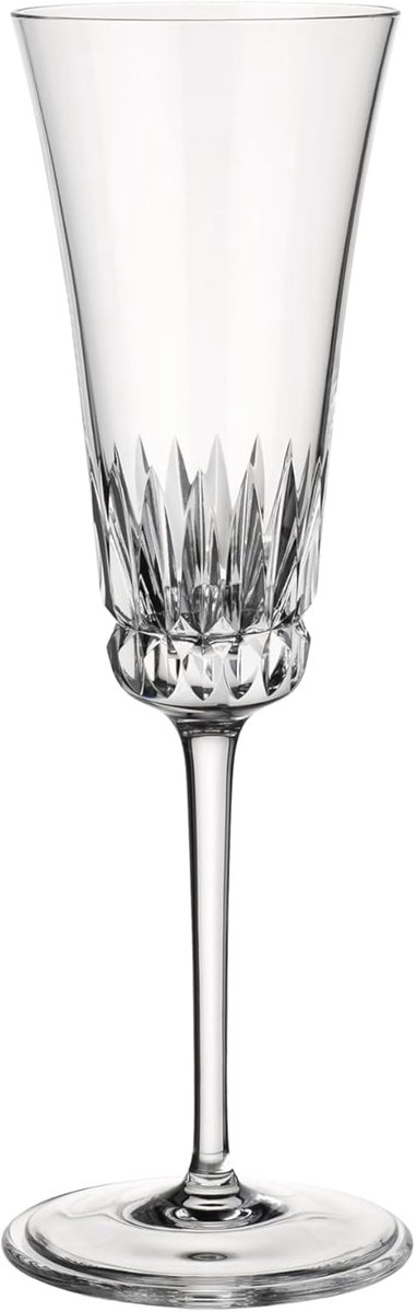 Set van 2 Kristallen Champagneglazen - Hoogwaardig en Handgemaakt Glaswerk
