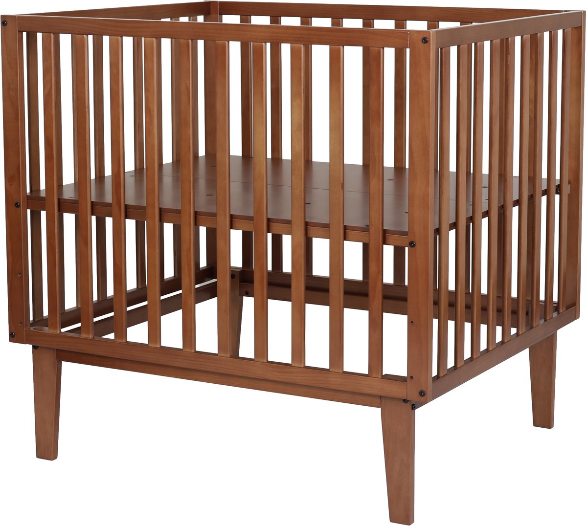 Born Lucky Cubo Baby Box / Babybox / Kinderbox – 100x80 cm – Verstelbare Bodem – Walnoot – foto 2
