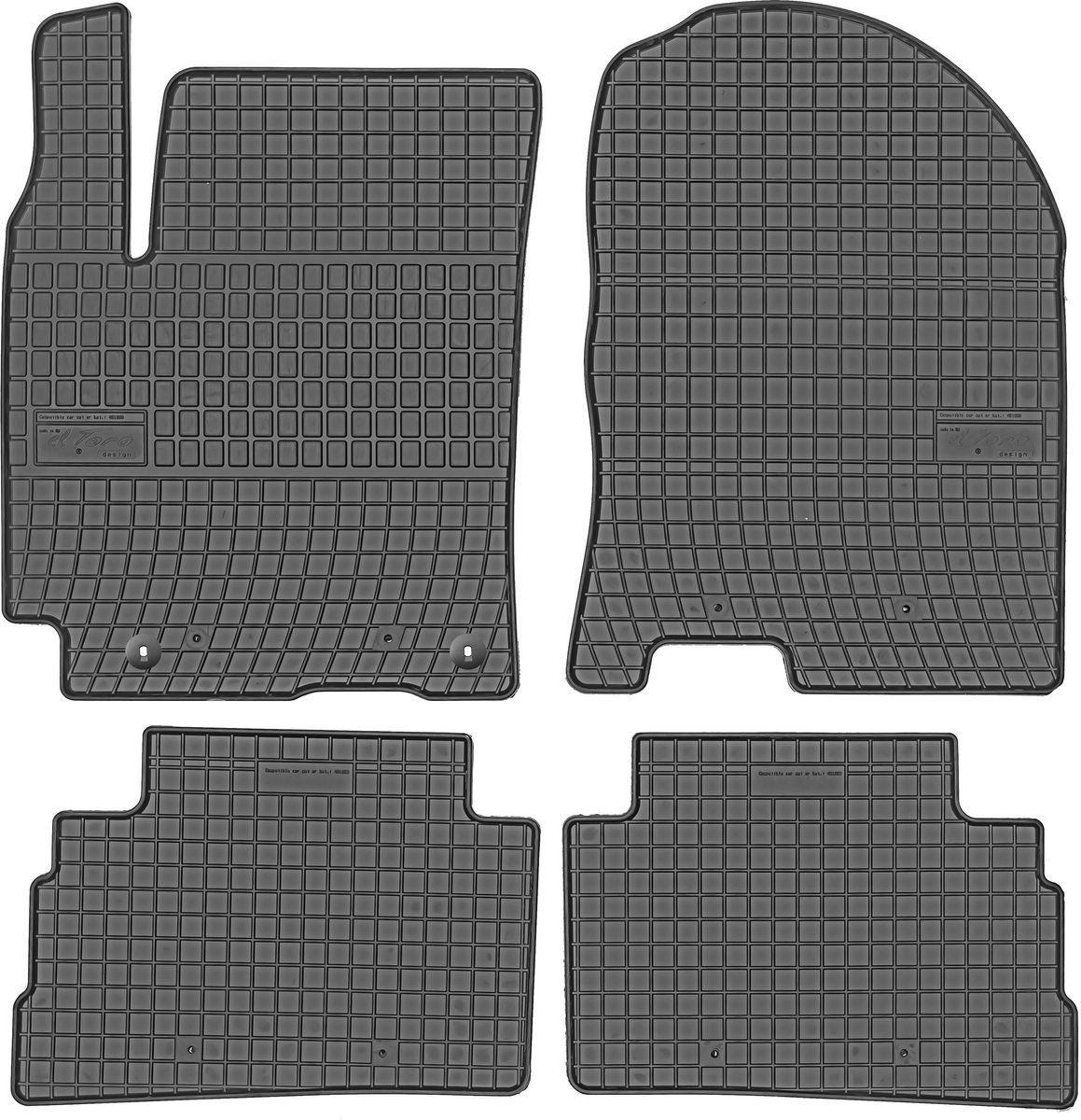 Max-Dywanik - Frogum Serie - Rubber Autovloermat - Hyundai Kona - 2017-2023