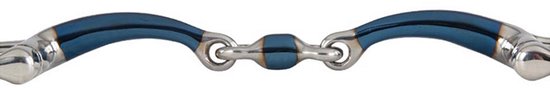 BR D-Trens Double Articulation, Sweet Iron 14 mm Blauw/ Argent - 12,5 CM