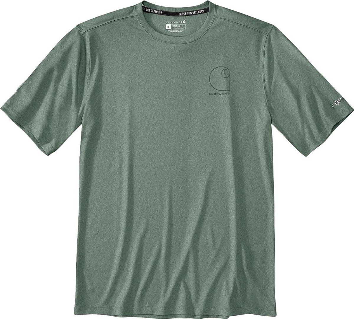 Carhartt Force Sun Defender™ Relaxed Logo T-Shirt 107182 Slate Heather-M Groen