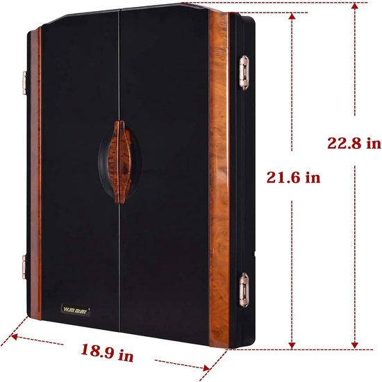 MELVRA Elektronisch Dartbord - Dartbord met Kast - LED Display - Digitaal - Inclusief 12 Softtip Darts - Dartset voor Volwassenen - Dartkabinet van MELVRA — afbeelding 3