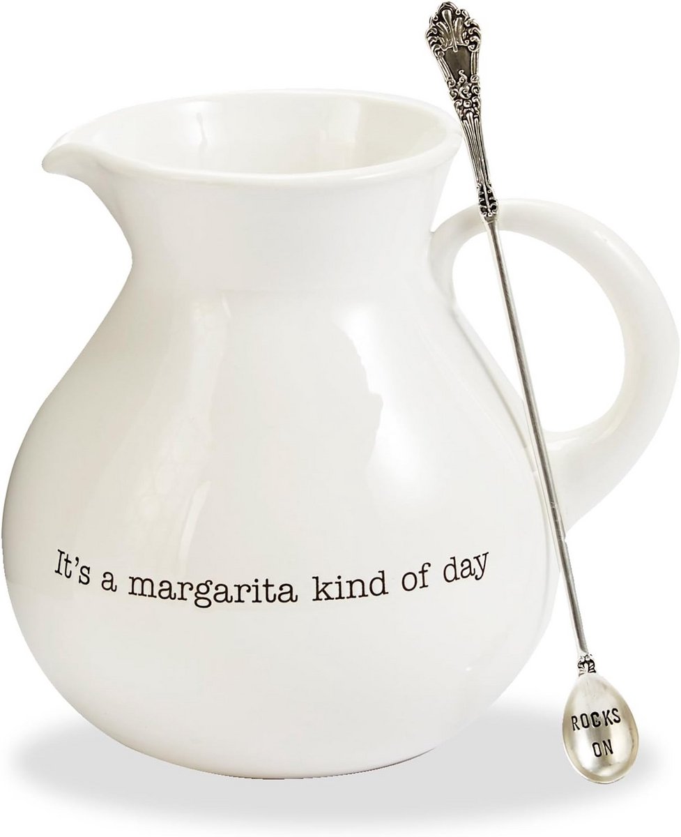 Keramische Kan voor Margarita met Lepel - Set van 2