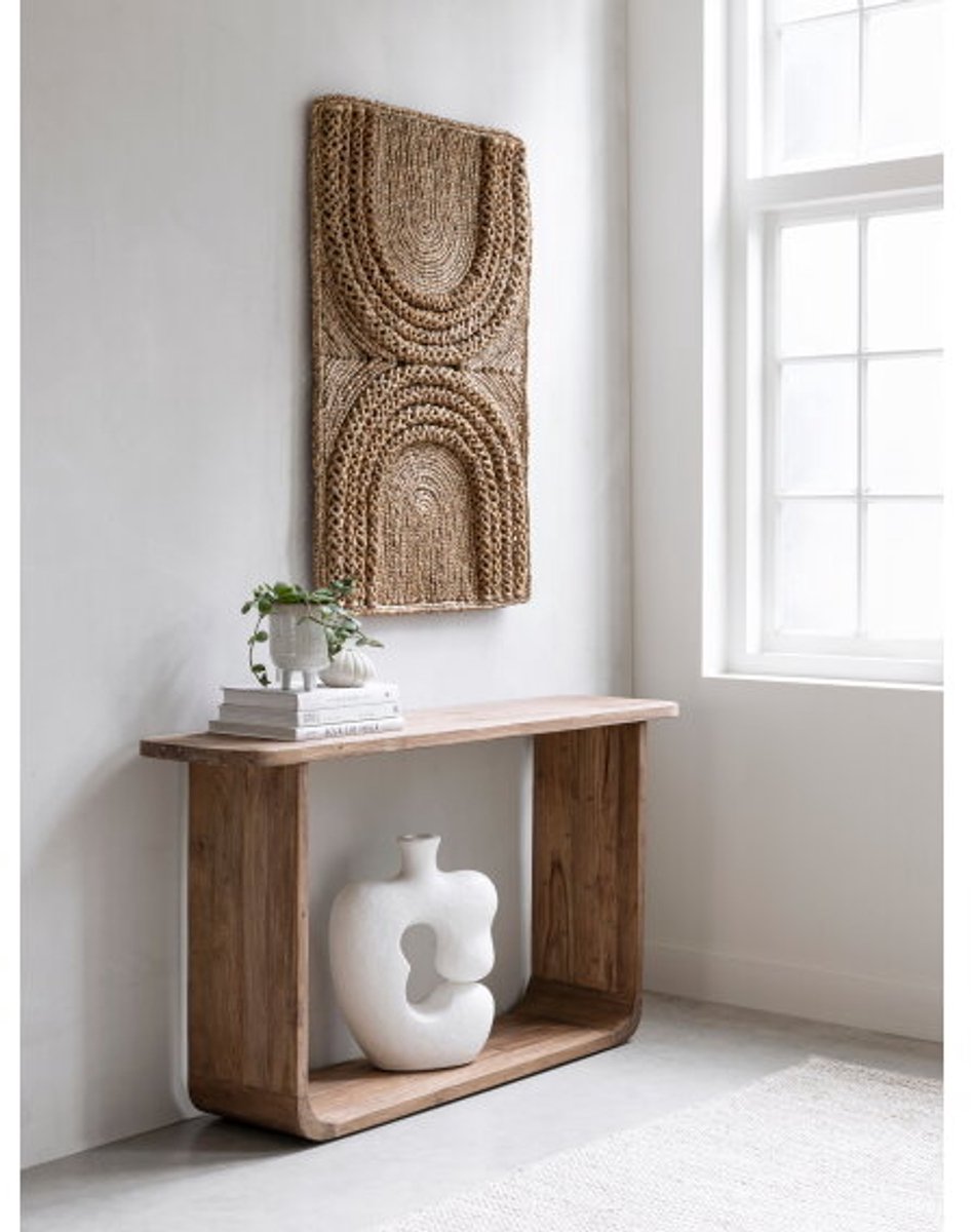 MUST Living Console table Vico,76x140x35 cm, extreme rustic teakwood