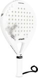Witte VirtuFit Control padelracket met rond blad, wit handvat met polskoord en tekst 'CONTROL'.