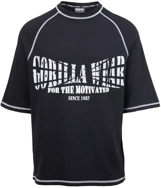 Gorilla Wear Finley T-shirt surdimensionné - Zwart/ Grijs - XL