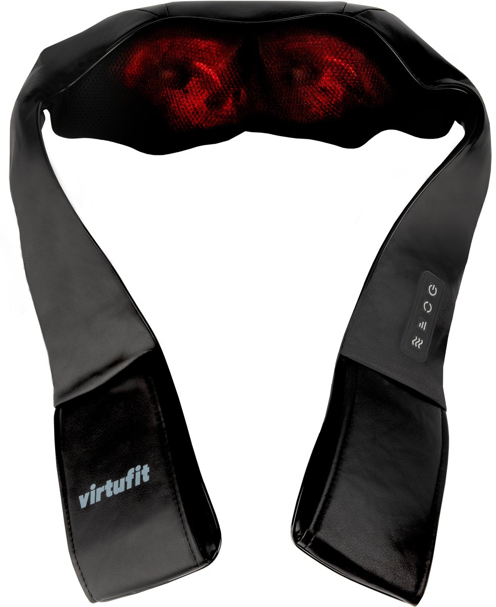 VirtuFit Draadloos Nekmassage Kussen Pro - Shiatsu Massage Apparaat met Warmtefunctie - Nekmassage Apparaat Draadloos - Nek en Schouder Massagekussen