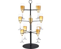 Purepeak Cocktail boom geschikt voor 12 Glazen - Zwart - Verstelbaar - Cocktail Tree