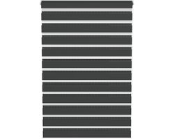 Aufun zebra rolgordijn – klemfix – verduisterend en lichtdoorlatend – zwart – 80 x 220 cm