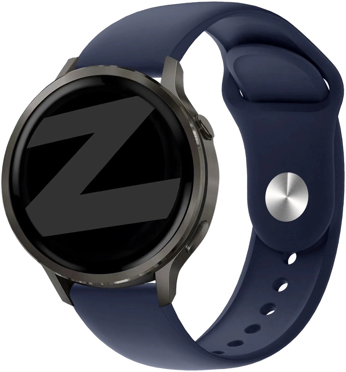 Bandz Sport 'Deluxe' bandje geschikt voor Garmin Vivoactive 4 / Garmin Venu 4 - 45mm / Garmin Venu 3 / Garmin Venu 2 / Garmin Forerunner 570 - 47mm / Garmin Forerunner 265 / Garmin Forerunner 260 - Donkerblauw