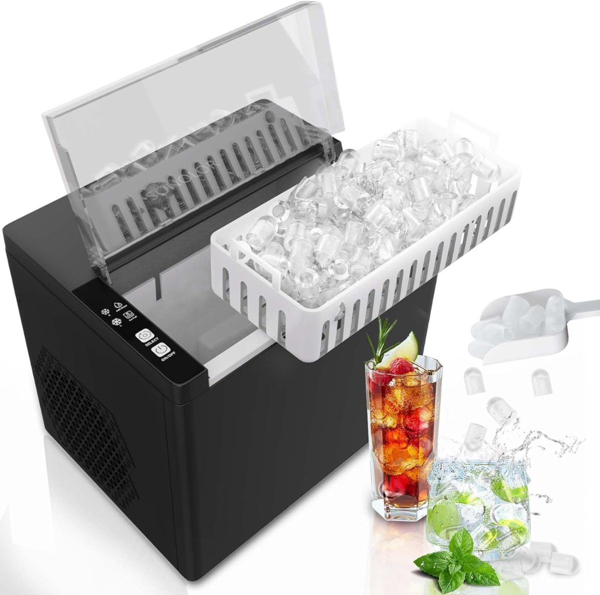Octav8® Ijsblokjesmachine - Ijsblokjesmaker - 12.02 kg - 9 Ijsblokjes per 6 minute