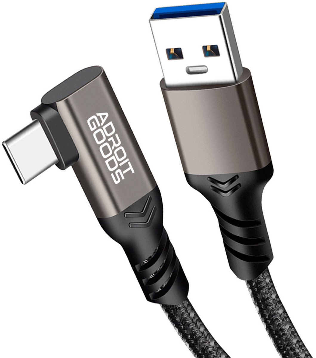 AdroitGoods VR Link Kabel 2m – 10Gbps USB-A naar USB-C voor Oculus Quest - USB 3.2