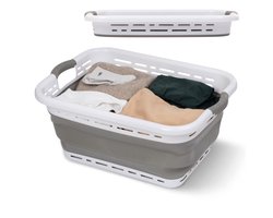 Jubbly® - Wasmand opvouwbaar - Wasbox - Heupwasmand - 75 Liter - Grijs