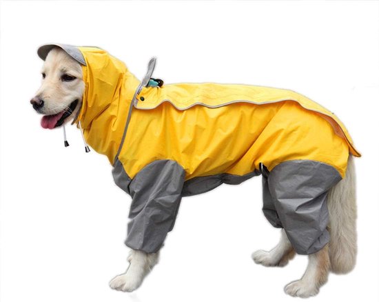 Waterdichte Honden Regenjas met Capuchon - 4-Potig Ontwerp voor Kleine ...