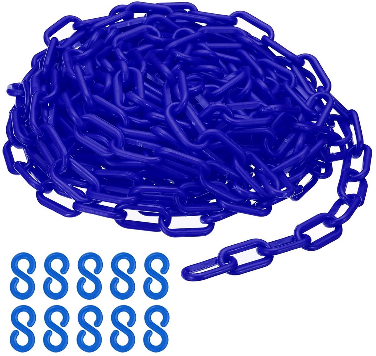 Grote Kunststof Afzetketting Blauw 10 Meter voor Veiligheid en Decoratie