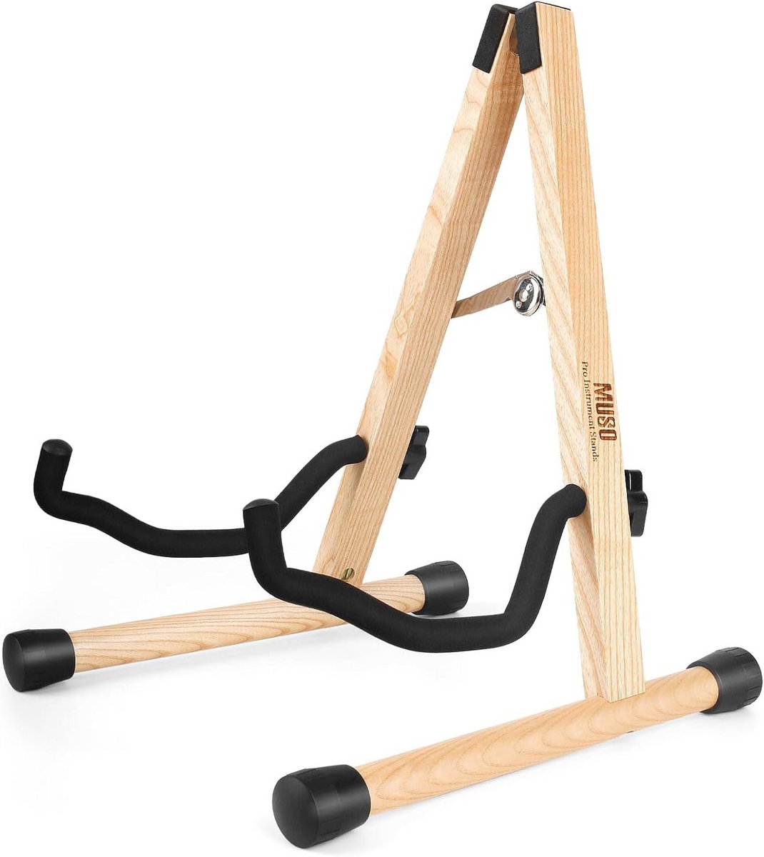 Opvouwbare Houten Gitaarstandaard A-frame voor Elektrisch, Akoestisch, Bas en Meer